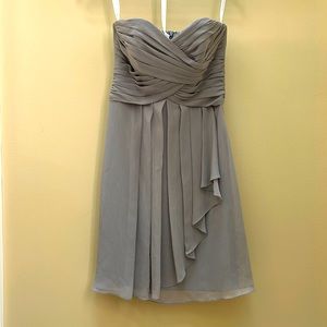David’s bridal strapless dress, mercury